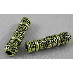Tibetan Style Alloy Tube Beads, Cadmium Free & Lead Free, Tube, Antique Bronze, 6.2mm wide, 22.5mm long, hole: 3 mm(X-MLF0658Y)