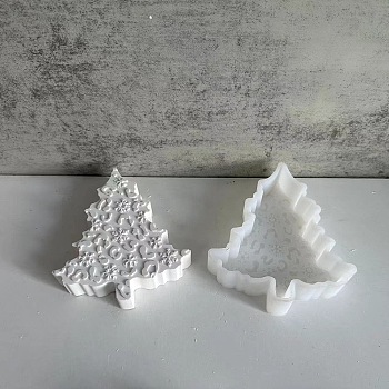 Christmas Candle Holder Silicone Molds, for Aromatherapy Candle Making, Christmas Tree, 130x110x26mm