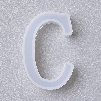 Silicone Molds, Resin Casting Molds, For UV Resin, Epoxy Resin Jewelry Making, White, Letter.C, 4.1x2.7x1.1cm