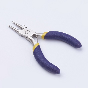 45# Carbon Steel Round Nose Pliers, Hand Tools, Ferronickel, Stainless Steel Color, 7.9x4.8x0.8cm