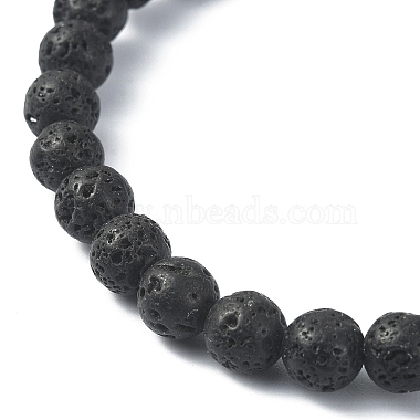 браслеты из натурального лавового камня с круглыми бусинами(BJEW-JB09877-02)-4