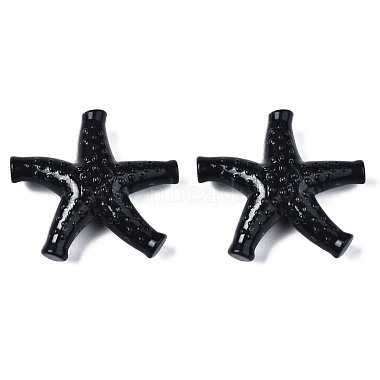 Black Starfish Acrylic Beads