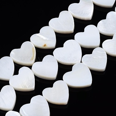 Creamy White Heart Freshwater Shell Beads