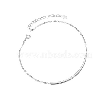 SHEGRACE Simple Fashion Rhodium Plated 925 Sterling Silver Anklet(JA04A)-2
