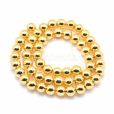 Electroplate Non-magnetic Synthetic Hematite Beads Strands(G-L485-01B-G)-3