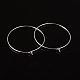 Серебряные серьги-кольца из латуни(X-EC067-4S)-1