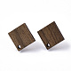 Accessoires de boucles d'oreilles en bois de noyer(X-MAK-N033-004)-2