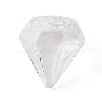 Handmade Blown Glass Bottles, for Glass Vial Pendants Making, Diamond, Clear, 16~17x15~15.5x13.5~14.5mm, Hole: 2.5~5mm(GLAA-B005-01C)