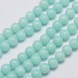6mm PaleTurquoise Round Malaysia Jade Beads(G-A146-6mm-B07)