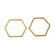Alloy Linking Rings, Hexagon, Golden, 26x22x1mm(PALLOY-E446-06A-G)