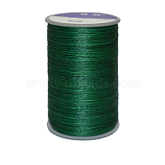 Waxed Polyester Cord, 3-Ply, Dark Green, 0.45mm, about 59.05 yards(54m)/roll(YC-E006-0.45mm-A22)