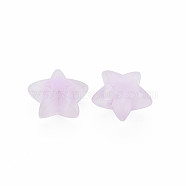 Transparent Acrylic Beads, Frosted, Bead in Bead, Star, Lilac, 15.5x16x9.5mm, Hole: 3mm, about 569pcs/500g(TACR-S152-11C-04)