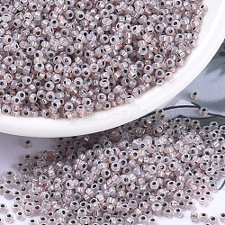 MIYUKI Round Rocailles Beads, Japanese Seed Beads, 11/0, (RR198) Copper Lined Opal, 2x1.3mm, Hole: 0.8mm, about 1111pcs/10g(X-SEED-G007-RR0198)
