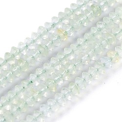 Natural Prehnite Beads Strands, Faceted, Bicone, 2.8~3.2x1.5~2.2mm, Hole: 0.7mm, about 226pcs/strand, 15.35 inch(39cm)(G-E560-R01-01)