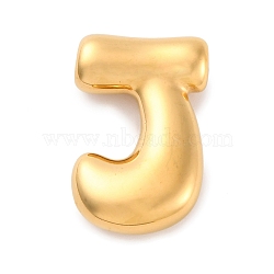 304 Stainless Steel Pendants, Letter Charm, Golden, Letter J, 22x14x6mm, Hole: 3.5x2.2mm(STAS-S166-02G-10)