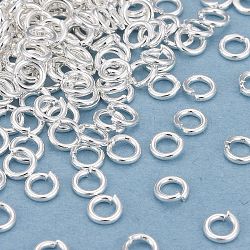 Rack Plating Brass Jump Rings, Open Jump Rings, Long-Lasting Plated, 925 Sterling Silver Plated, 3.5x0.8mm, 20 Gauge, Inner Diameter: 2mm(KK-O139-18H-S)