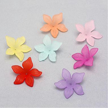 29mm Mixed Color Flower Acrylic Beads