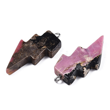 Natural Rhodonite Pendants(G-N332-53-A10)-3