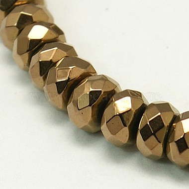4mm Chocolate Abacus Non-magnetic Hematite Beads
