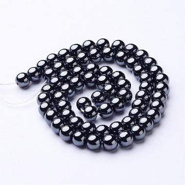 1 Strand Grade AAA Non-Magnetic Synthetic Hematite Round Beads Strands(X-G-H1623-6mm-1)-2