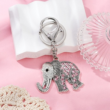 Alloy Rhinestone Keychain(KEYC-YW00178-04)-1