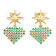 Cubic Zirconia Diamond Stud Earrings(EJEW-N011-58B)-2