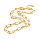 Rack Plating Brass Paperclip Chains Necklace with Tiny Heart Charm for Men Women(NJEW-B082-02)-2
