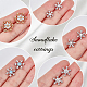 ANATTASOUL 5 Pairs 5 Style Exquisite Christmas Snowflake Cubic Zirconia Stud Earrings(EJEW-AN0002-39)-3