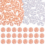Resin Beads, UV Reactive Beads, Color Changing Beads, Round, Dark Orange, 8mm, Hole: 1.5~1.6mm(RESI-TAC0026-19D)