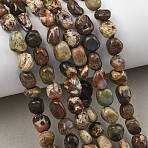 Natural Flower Agate Beads Strands, Tumbled Stone, Nuggets, 7~11x7~9x5~7mm, Hole: 1.2mm, about 21~23pcs/strand, 7.09~7.48''(18~19cm)(GG-C286-A31)