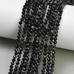 Natural Kambaba Jasper Beads Strands, Round, Faceted, 3~3.5mm, Hole: 0.6mm, about 136pcs/strand, 15.16''(38.5cm)~15.28''(38.8cm)(GG-CBA3921-A04-3mm)