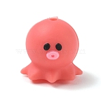 Animal Theme Silicone Beads, Focal Beads, Octopus, 18.5x19.5x16mm, Hole: 2.7mm(SIL-E013-03V)