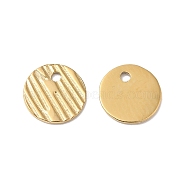 Ion Plating(IP) 304 Stainless Steel Charms, Flat Round Charm, Real 14K Gold Plated, 6x0.5mm, Hole: 0.8mm(STAS-Q215-27G-02)