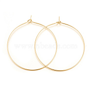 316 Surgical Stainless Steel Wine Glass Charms Rings, Hoop Earring Findings, DIY Material for Basketball Wives Hoop Earrings, Real 18K Gold Plated, 21 Gauge, 45x40x0.7mm, Pin: 0.7mm(X-STAS-L214-01B-G)