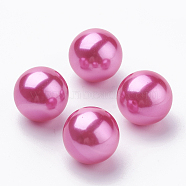 Eco-Friendly Plastic Imitation Pearl Beads, High Luster, Grade A, No Hole Beads, Round, Fuchsia, 8mm(MACR-S277-8mm-C06)