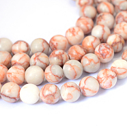 Natural Red Netstone Round Bead Strands, 8~8.5mm, Hole: 1mm, about 47pcs/strand, 15.5 inch(X-G-E334-8mm-06)