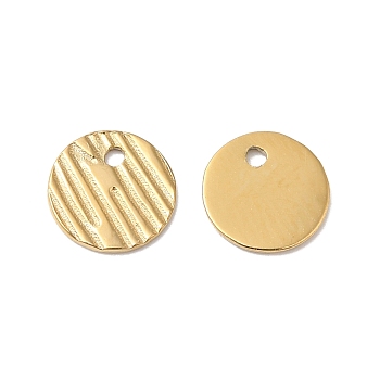 Ion Plating(IP) 304 Stainless Steel Charms, Flat Round Charm, Real 14K Gold Plated, 6x0.5mm, Hole: 0.8mm