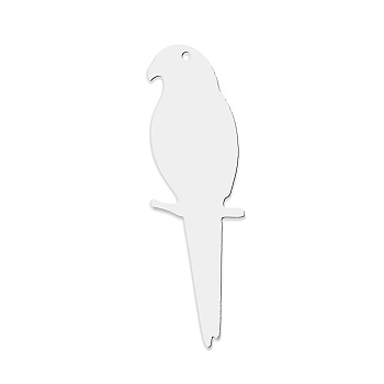 201 Stainless Steel Pendants, Laser Cut, Bird, Stainless Steel Color, 39.5x11.5x1mm, Hole: 1mm