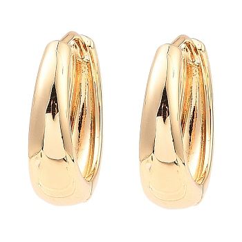 Brass Hoop Earrings, Ring, Light Gold, 19x19.5x6mm