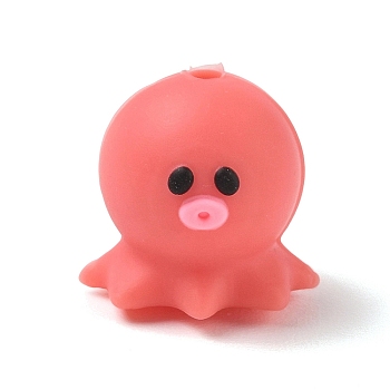 Animal Theme Silicone Beads, Focal Beads, Octopus, 18.5x19.5x16mm, Hole: 2.7mm