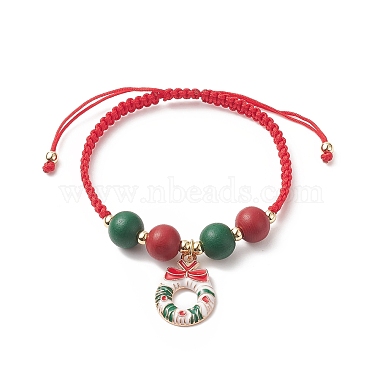 Christmas Themed Alloy Enamel Charm Bracelet(BJEW-JB09928)-2
