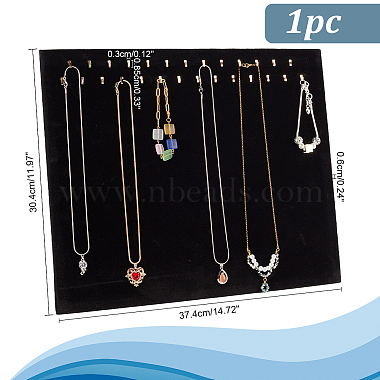 28 Golden Hooks Velvet Necklace Display Board(NDIS-WH0016-02)-2