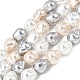 Electroplated Glass Shell Pearl Beads Strands(BSHE-B009-D03-01)-1