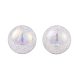 UV Plating Rainbow Iridescent Two Tone Acrylic Beads(PACR-C009-04A)-2