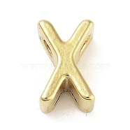 304 Stainless Steel Pendants, Real 24K Gold Plated, Letter X, 8x5x4mm, Hole: 1.5mm(STAS-S137-01G-X)