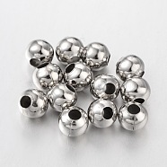 Iron Spacer Beads, Platinum Color, 8mm, hole: 2.5~3mm(E188Y)