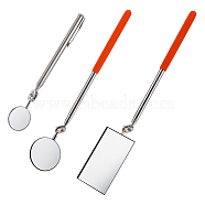 3Pcs 3 Style Stainless Steel Pickup and Inspection Tool, Telescopin Pick Up Tool, Extendable Grabber with Glass Mirror, Stainless Steel Color, 17~49cm, 1pc/style(FIND-DC0004-80)