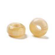 Resin European Beads, Large Hole Column Beads, Gold, 12.5x7mm, Hole: 5mm(RESI-Z030-04G)