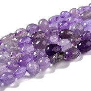 Natural Amethyst Beads Strands, Nuggets, Tumbled Stone, 8~11x7.5~9x4.5~7mm, Hole: 0.8mm, about 42pcs/strand, 15.94''(40.5cm)(G-G018-01)