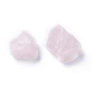 Rough Raw Natural Rose Quartz Beads, Undrilled/No Hole Beads, Nuggets, 40~58x38~42x22~31mm, about 2pcs/100g, 100g/bag(G-WH0003-05)